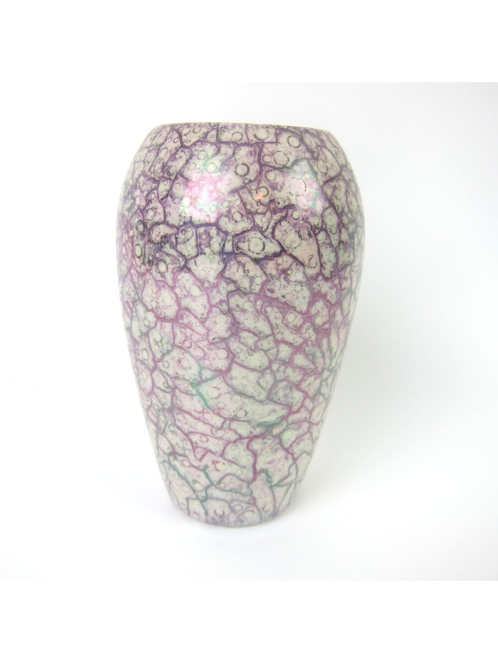 Antique Weller Pottery Cloudburst Vase 5" Lustre Mottled Purple Art Deco 1920s